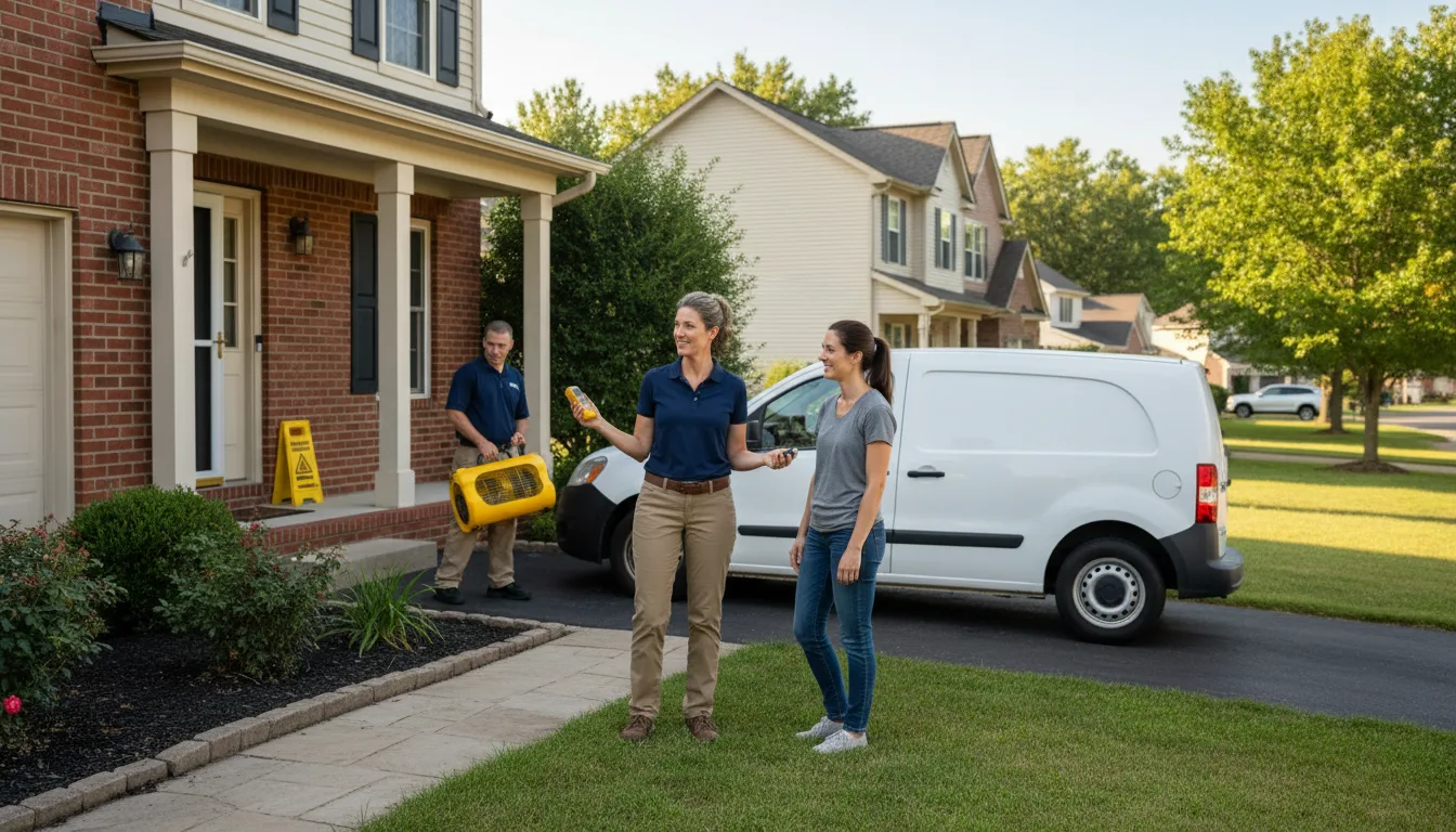 Residential water damage restoration in Quitman, MS